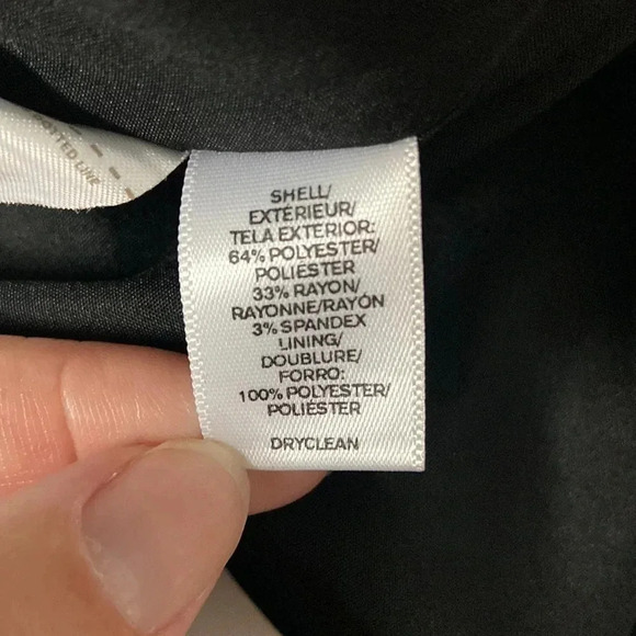 Imperfect NWT black skirt unique hemline fun pattern classic black skirt size 2 - Picture 12 of 14